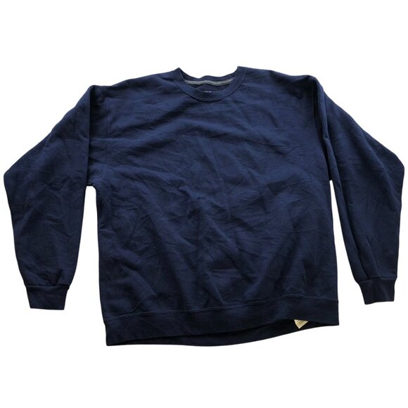 Fruit Of The Loom Mens Sweatshirt Size XL Fleece Pullover Crew Neck Casual Navy - Picture 1 of 9